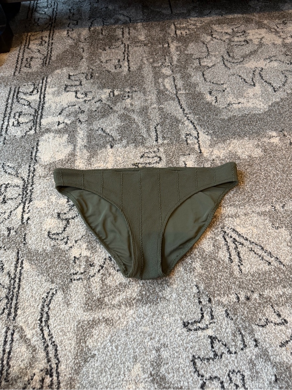 aerie Olive Ribbed Bikini Bottom